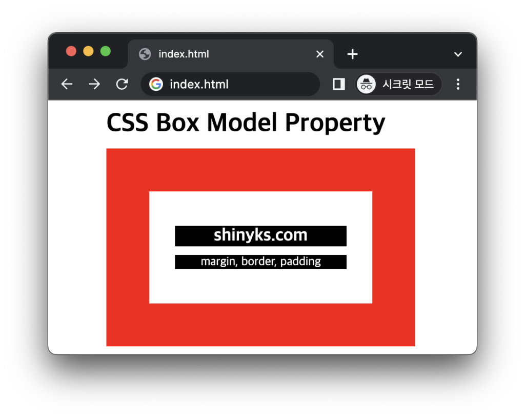CSS Box Model 예제