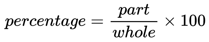 퍼센트 백분율 공식